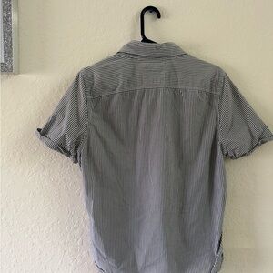 Hollister Men's Black and White Striped Shirt